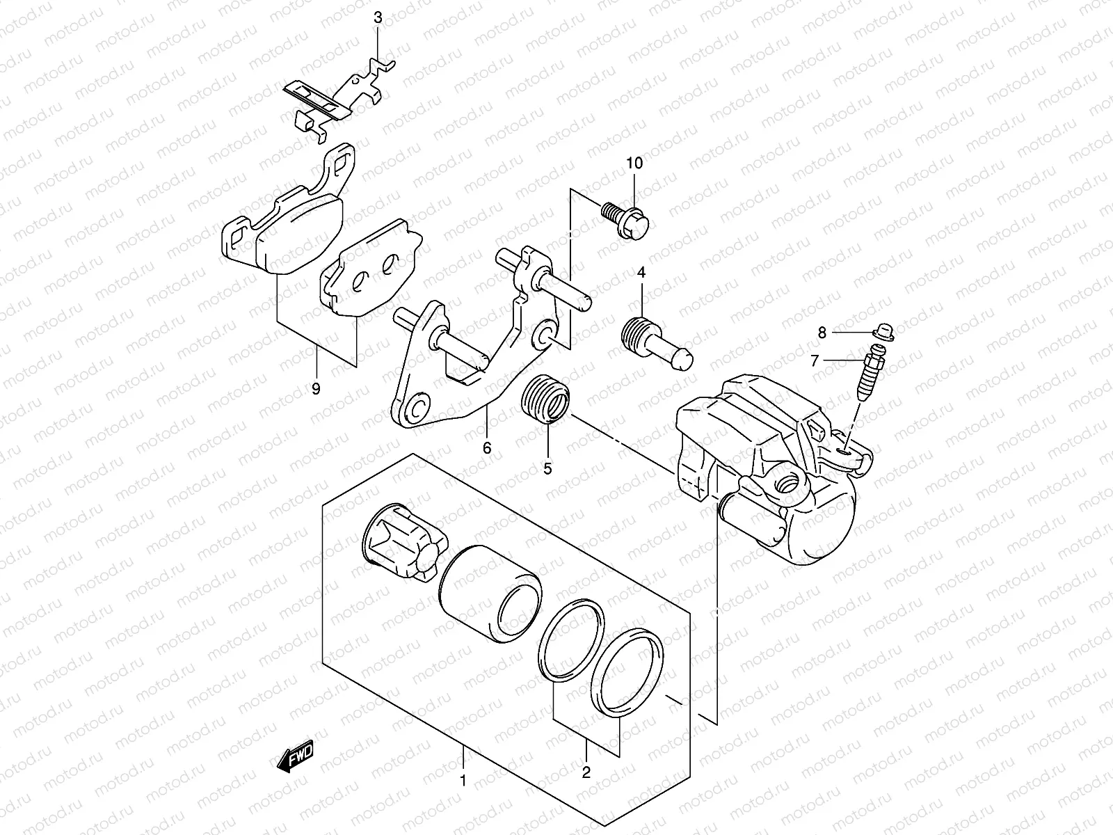 REAR CALIPER (MODEL K4)
