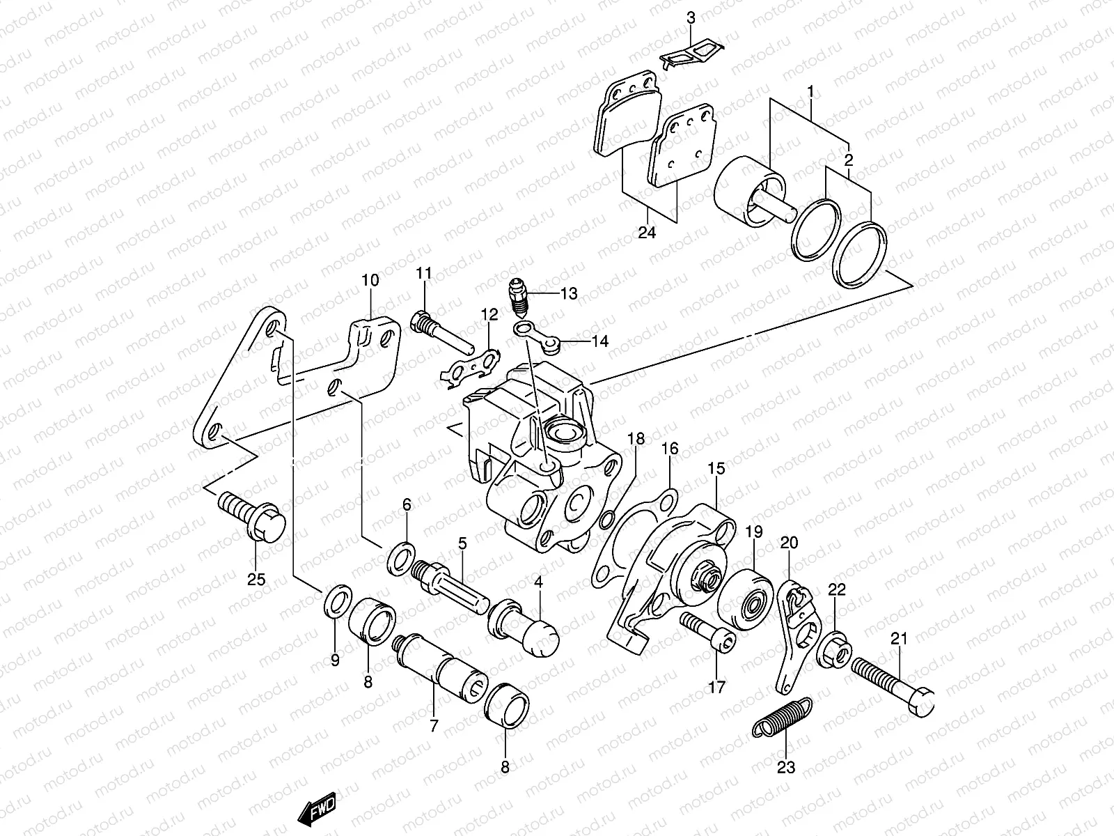 REAR CALIPER (MODEL K4/K5/K6/K7)