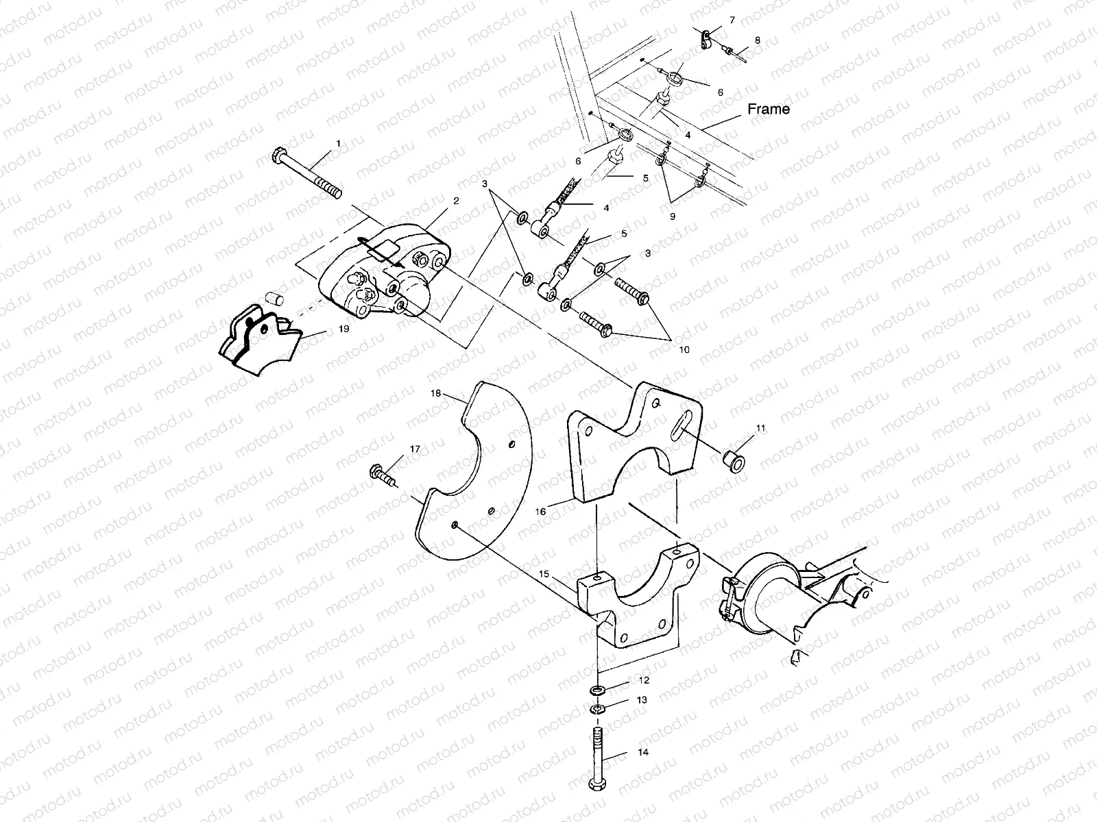 REAR CALIPER MOUNTING - A00AA32AB (4960076007B012) | REAR CALIPER MOUNTING - A00AA32AB (4960076007B012)