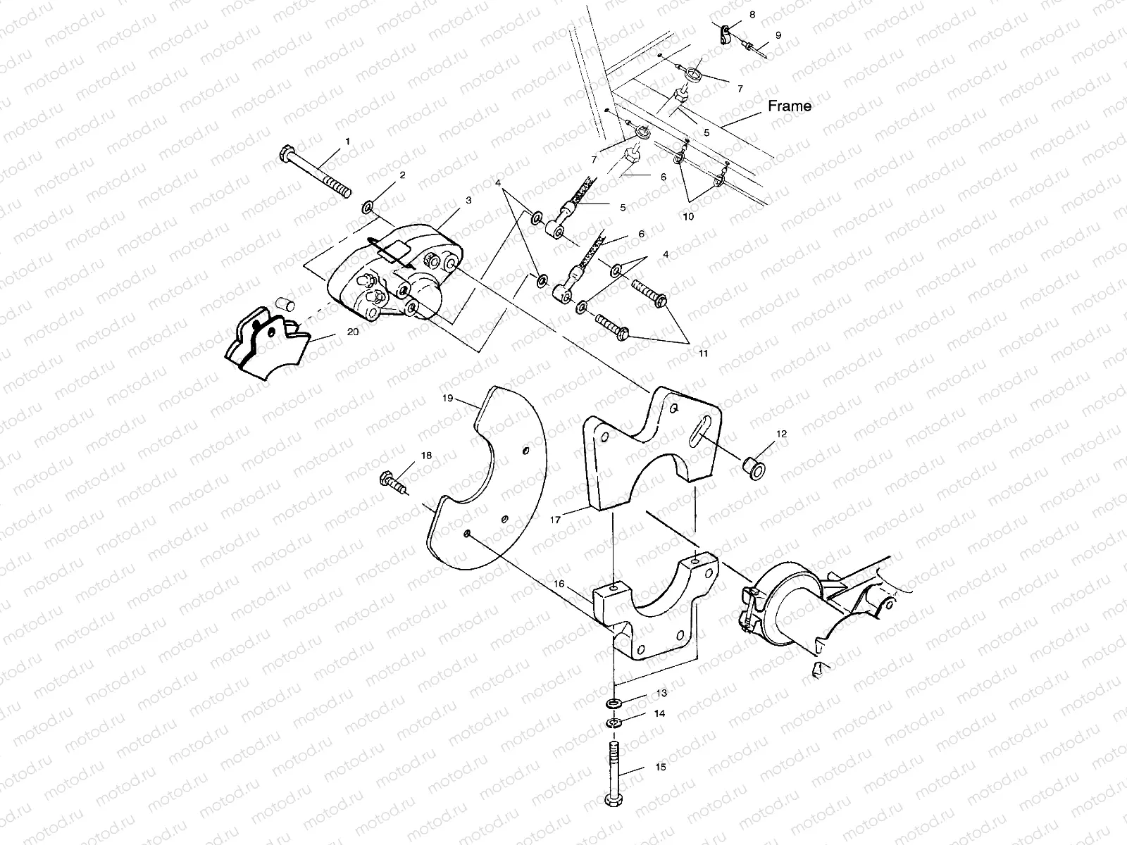 REAR CALIPER MOUNTING - A00BA38CA (4954835483B012) | REAR CALIPER MOUNTING - A00BA38CA (4954835483B012)