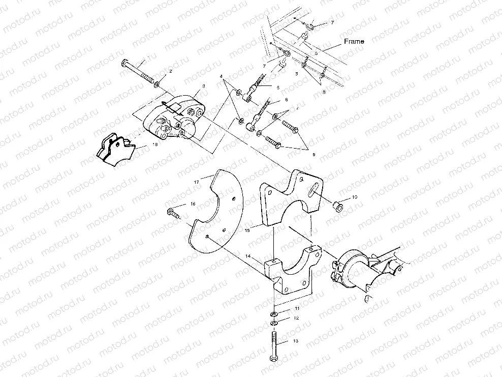 REAR CALIPER MOUNTING - A02BA50AA/AB (4969976997B09) | REAR CALIPER MOUNTING - A02BA50AA/AB (4969976997B09)