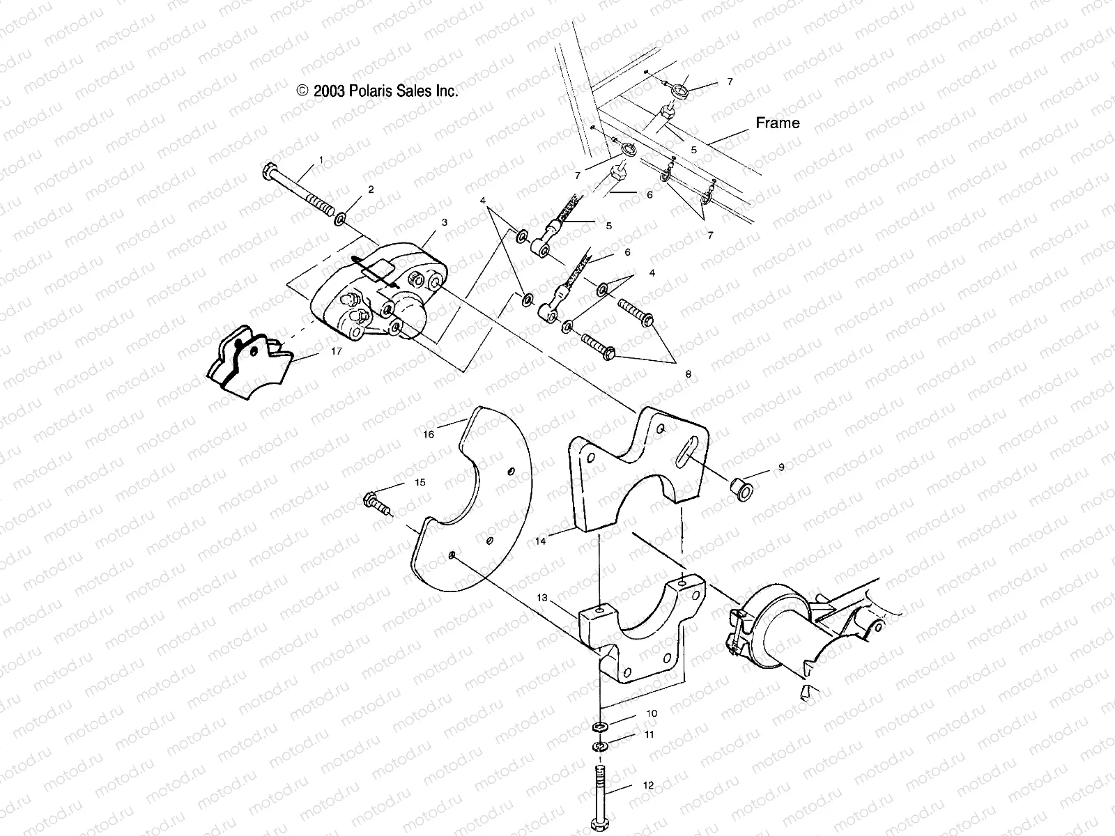 REAR CALIPER MOUNTING - A03BA25CA/CB (4986208620B05) | REAR CALIPER MOUNTING - A03BA25CA/CB (4986208620B05)