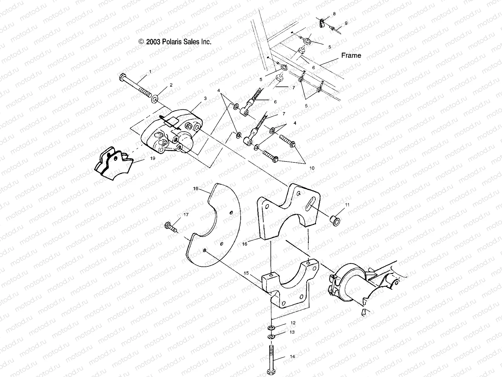 REAR CALIPER MOUNTING - A03CA32AA (4986248624B02) | REAR CALIPER MOUNTING - A03CA32AA (4986248624B02)