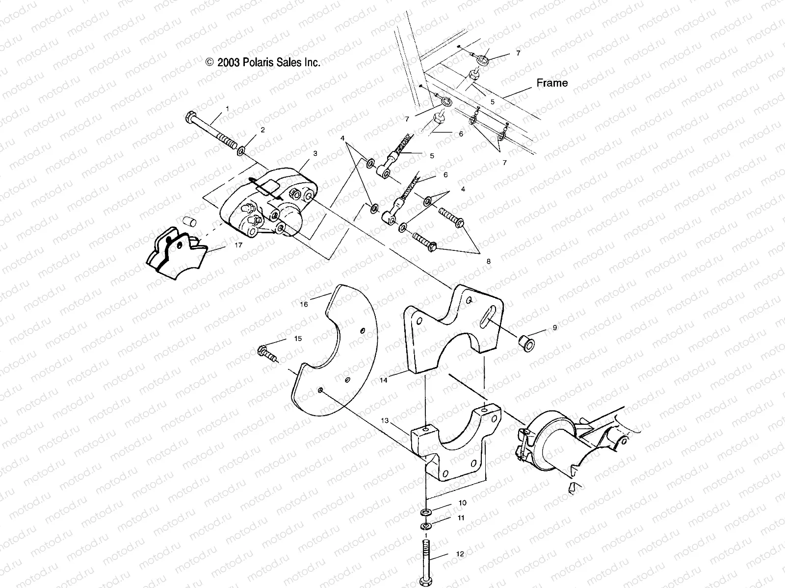 REAR CALIPER MOUNTING - A04BG50AA/FA (4986228622B13) | REAR CALIPER MOUNTING - A04BG50AA/FA (4986228622B13)