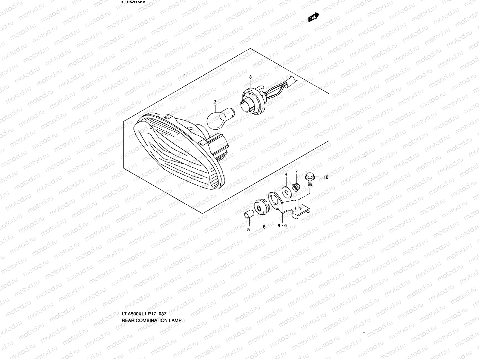 REAR COMBINATION LAMP (LT-A500XL1 P24)