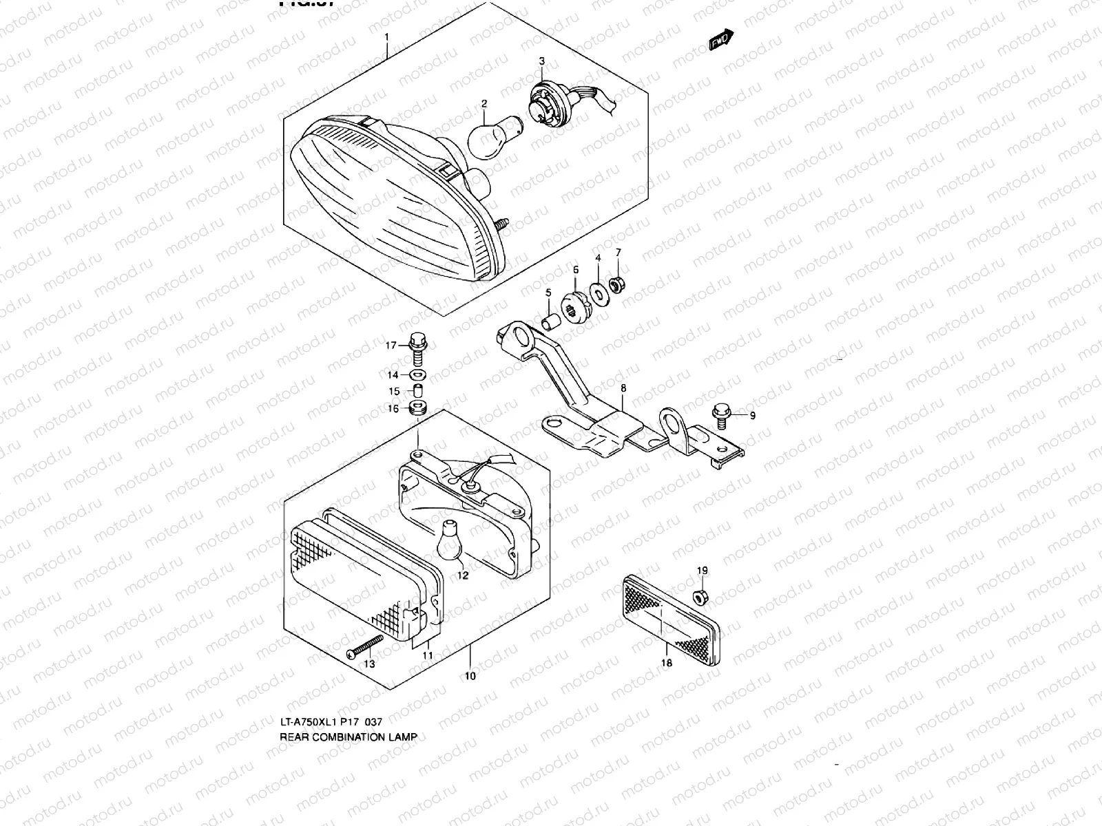 REAR COMBINATION LAMP (LT-A750XL1 P17)