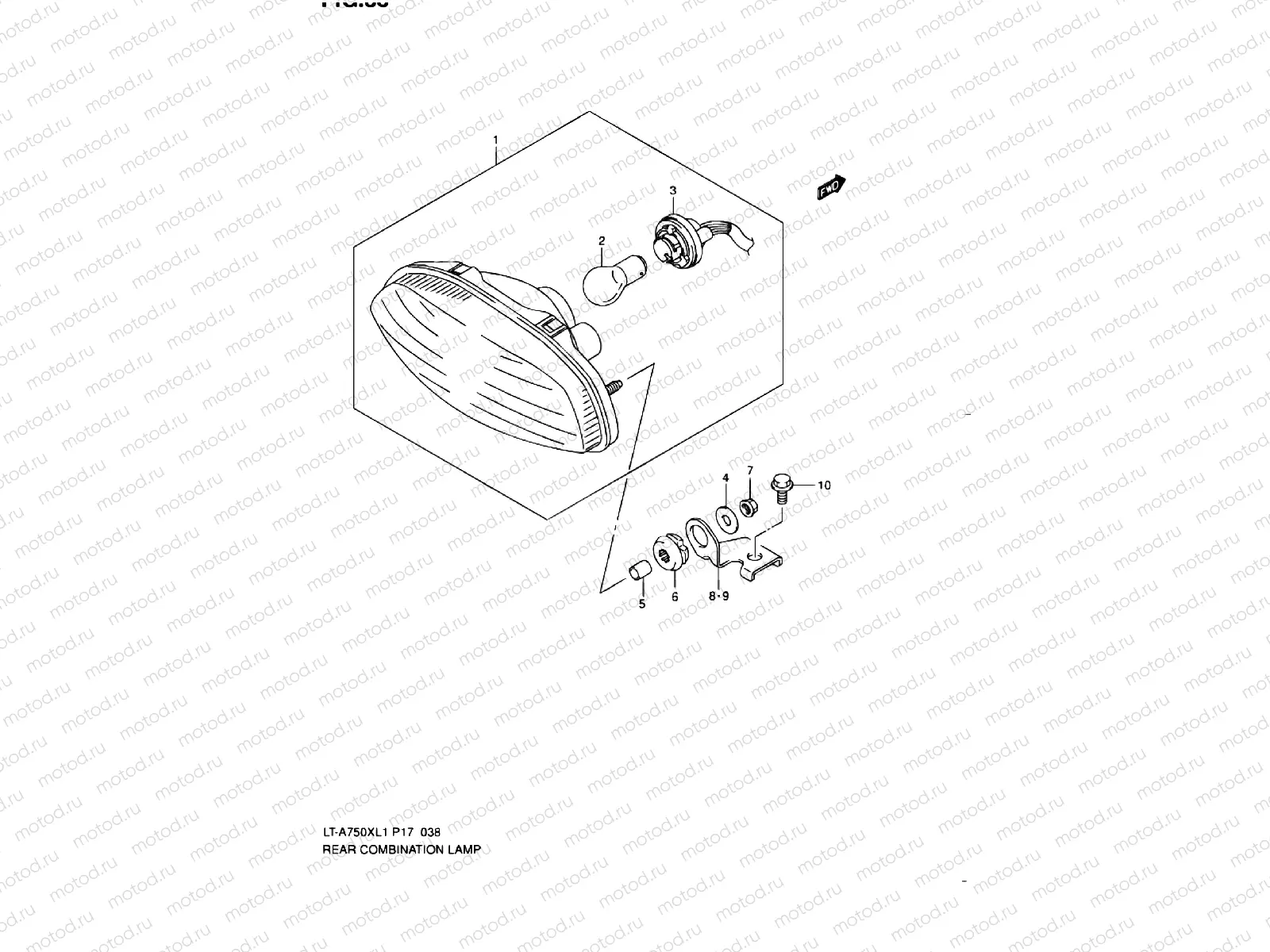 REAR COMBINATION LAMP (LT-A750XL1 P24)