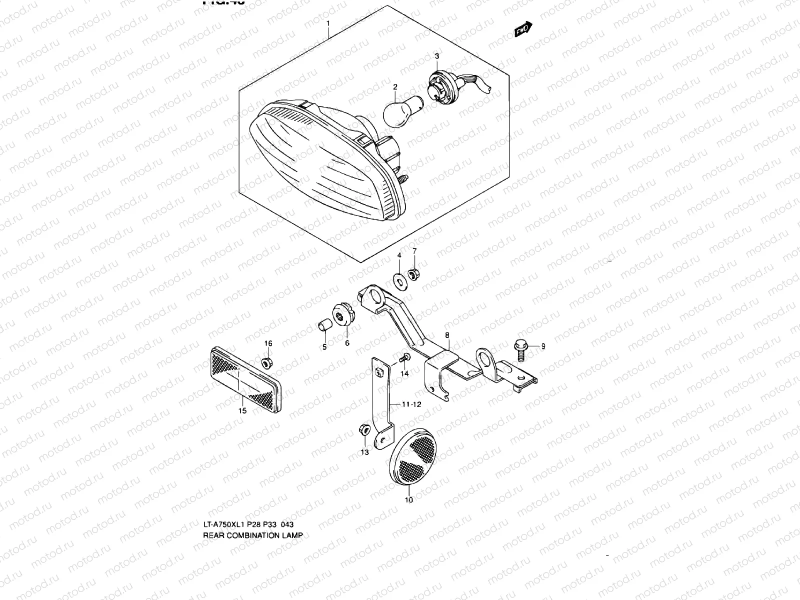 REAR COMBINATION LAMP (LT-A750XL1 P28)