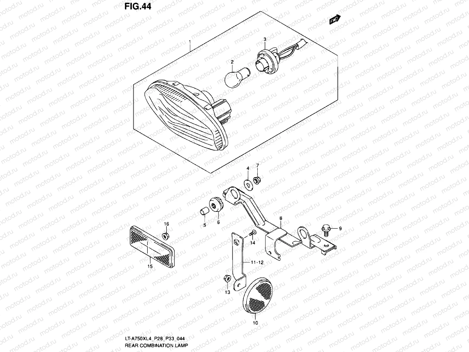 REAR COMBINATION LAMP (LT-A750XL4 P28)