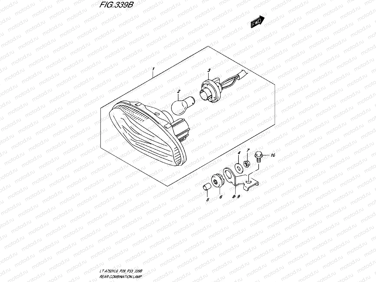 REAR COMBINATION LAMP (LT-A750XL6 P33)