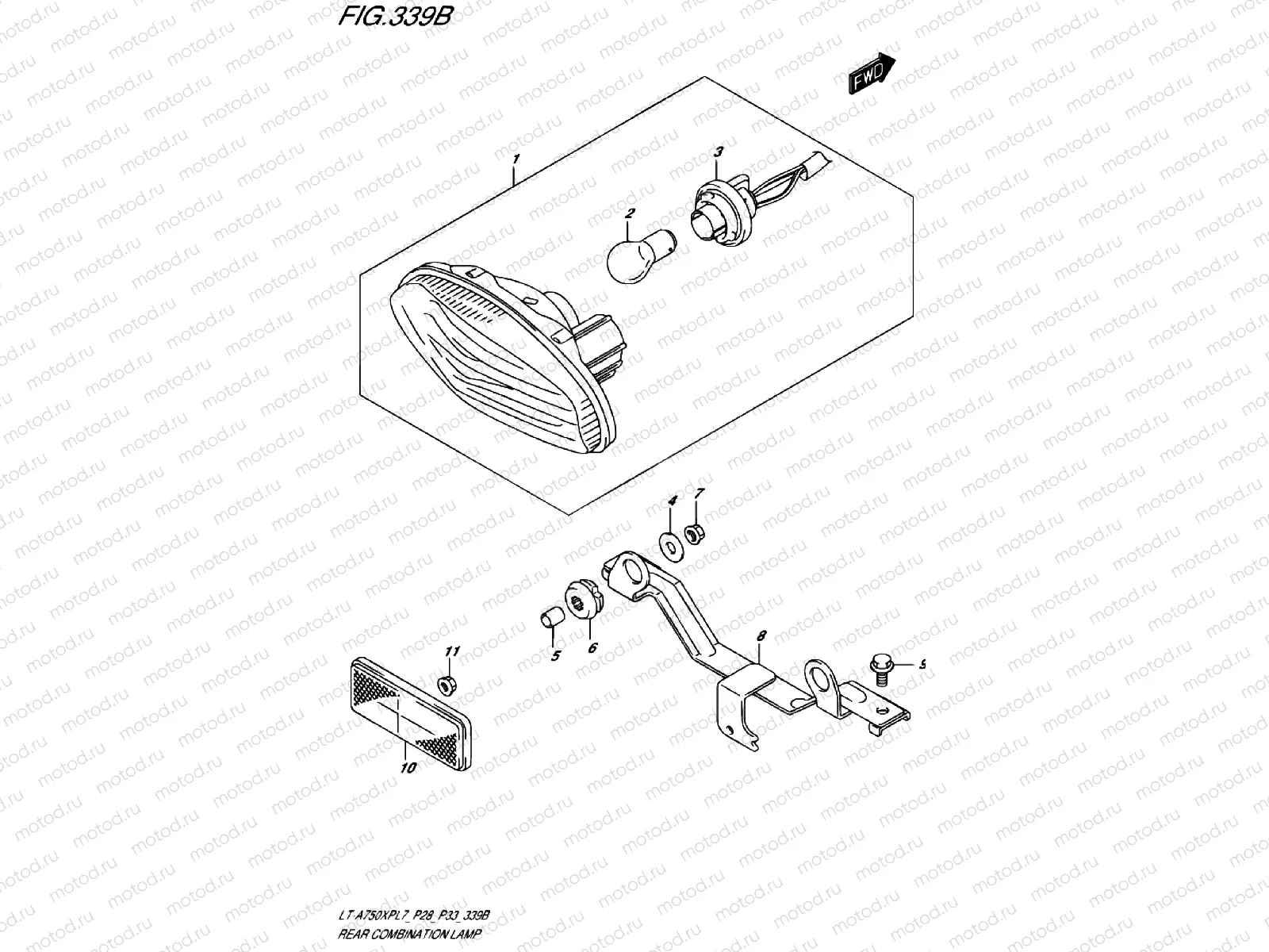 REAR COMBINATION LAMP (LT-A750XPBL7 P28)