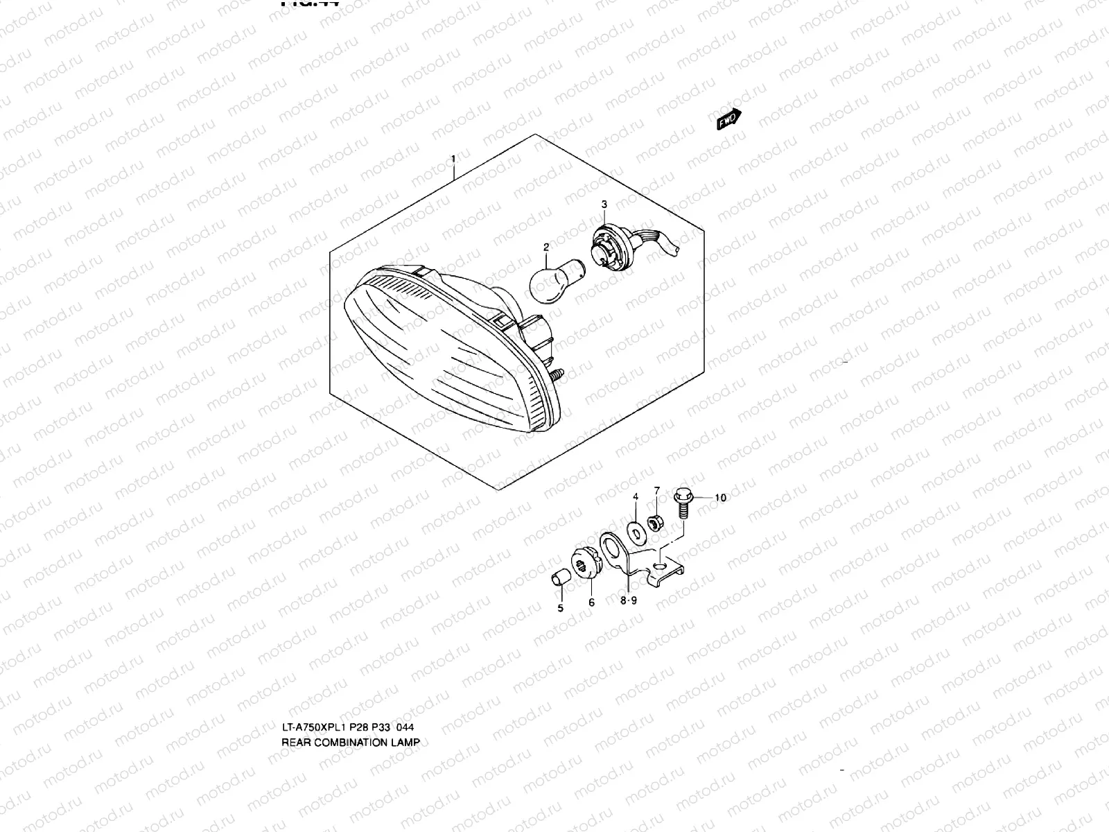 REAR COMBINATION LAMP (LT-A750XPL1 P33)
