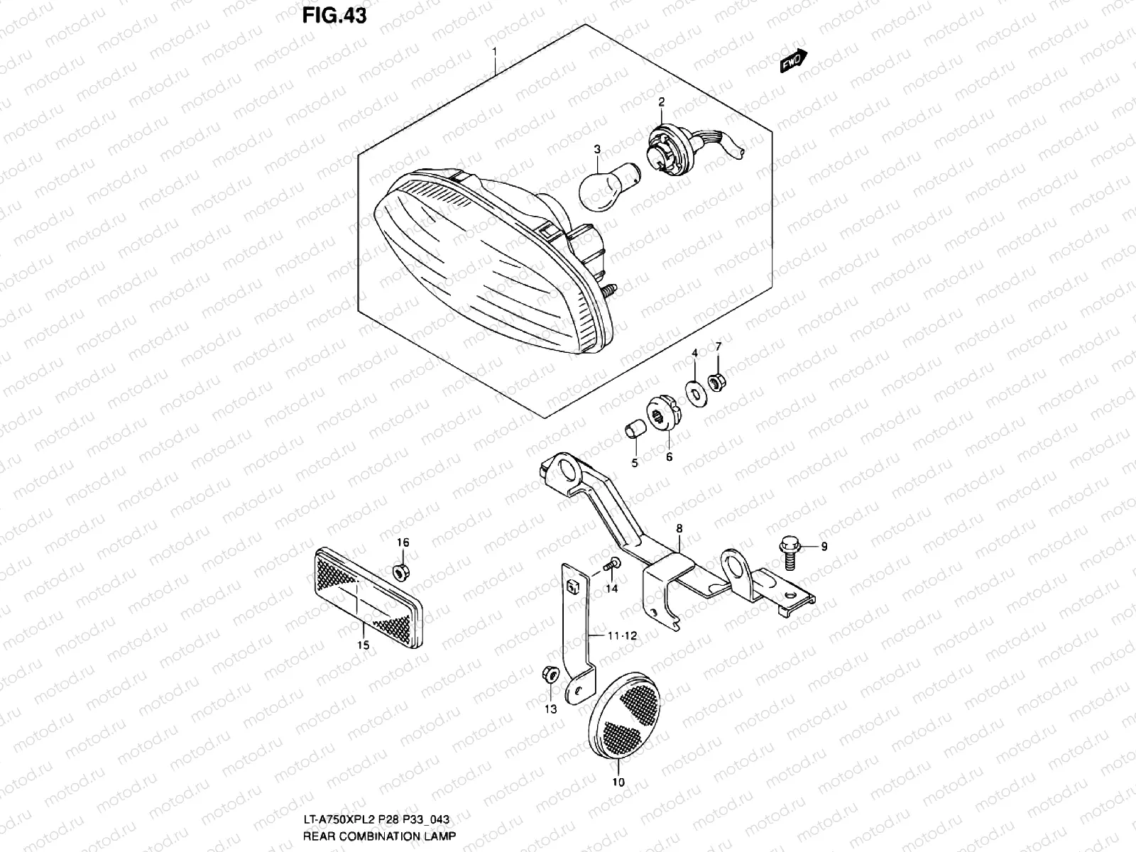 REAR COMBINATION LAMP (LT-A750XPL2 P28)