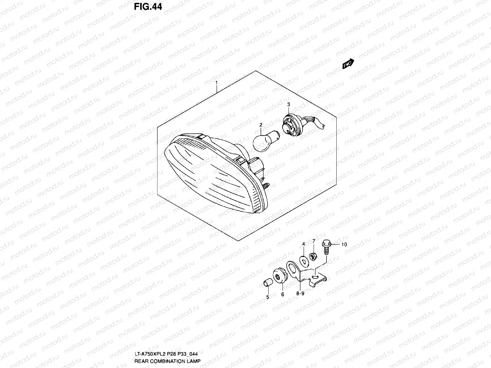 REAR COMBINATION LAMP (LT-A750XPL2 P33)