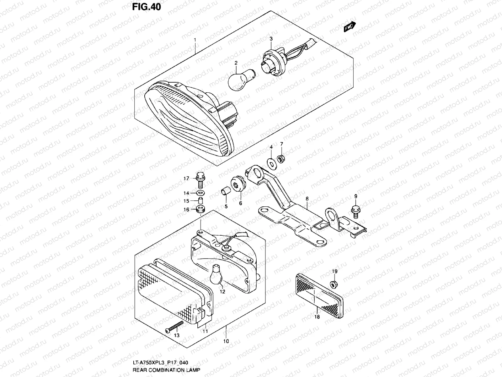 REAR COMBINATION LAMP (LT-A750XPL3 P17)