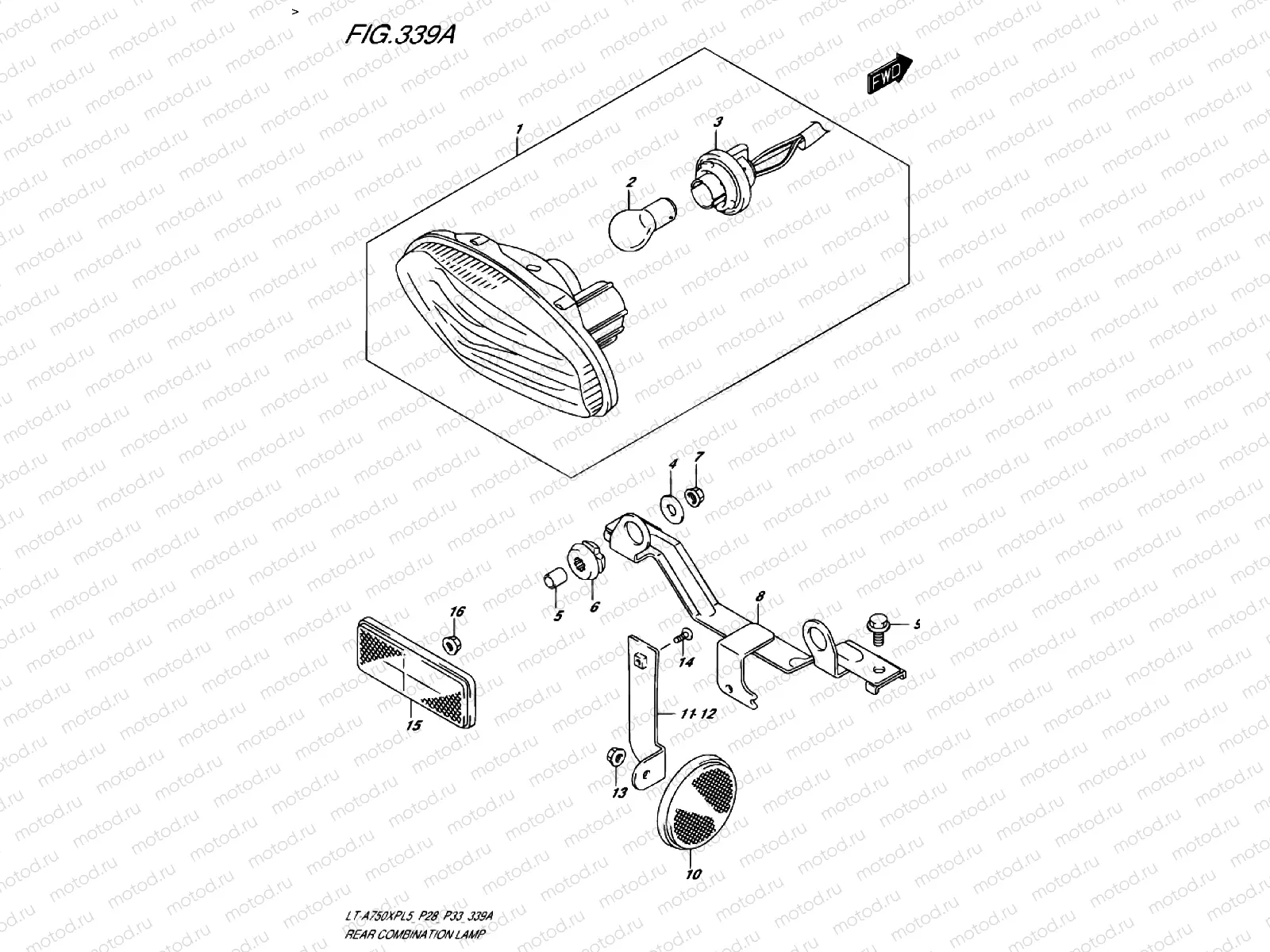 REAR COMBINATION LAMP (LT-A750XPL5 P28)