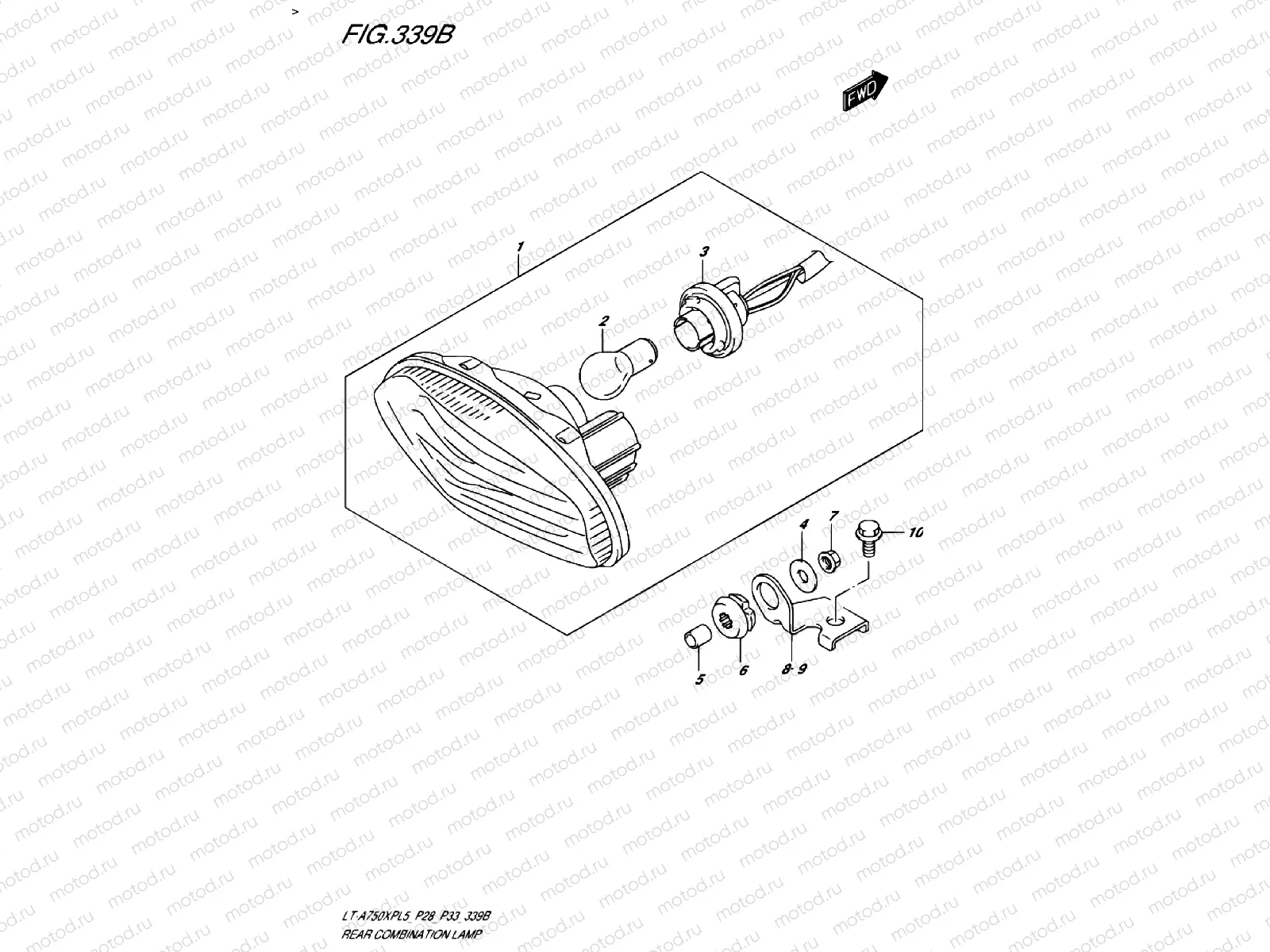 REAR COMBINATION LAMP (LT-A750XPL5 P33)