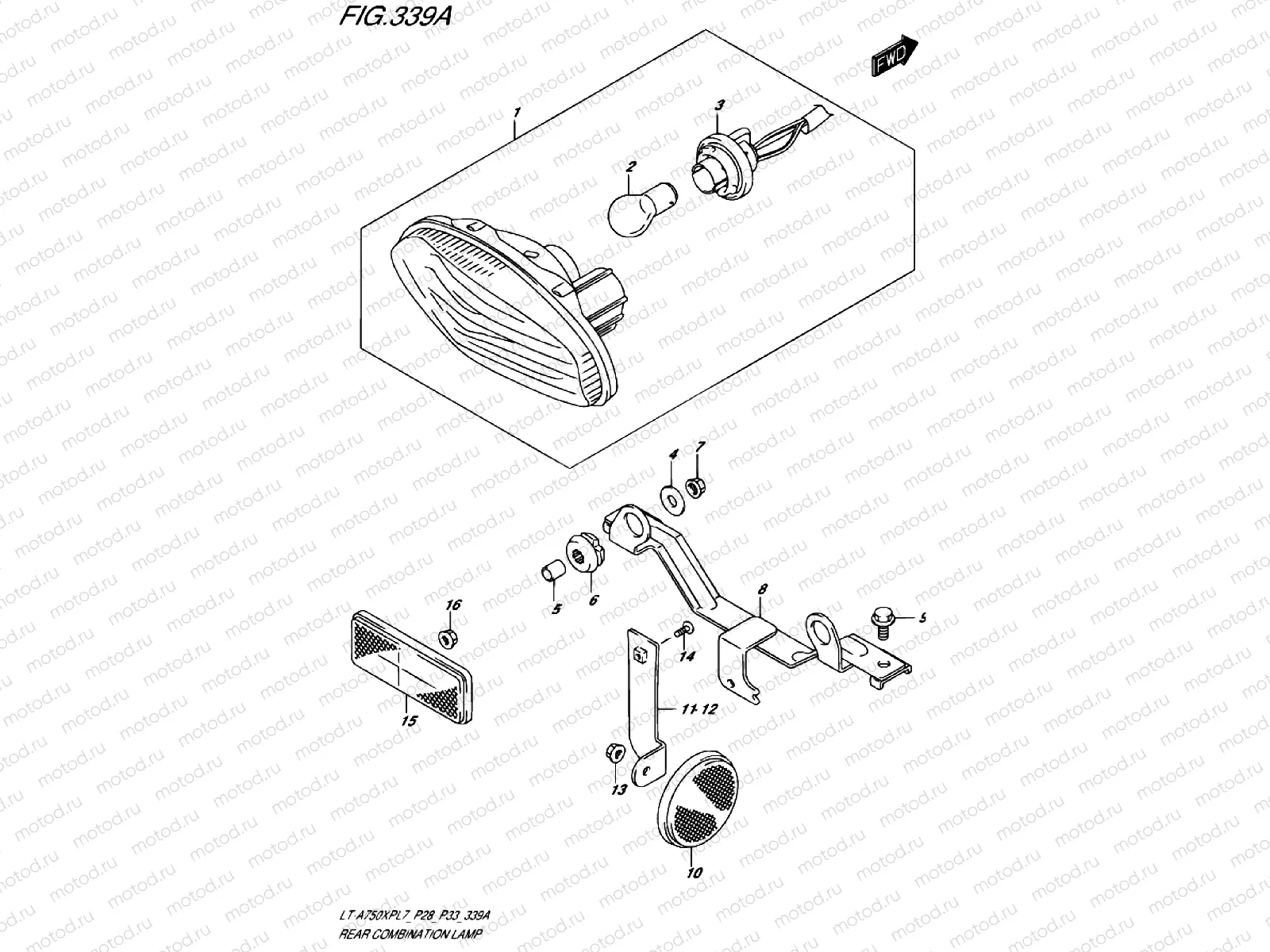 REAR COMBINATION LAMP (LT-A750XPL7 P28)