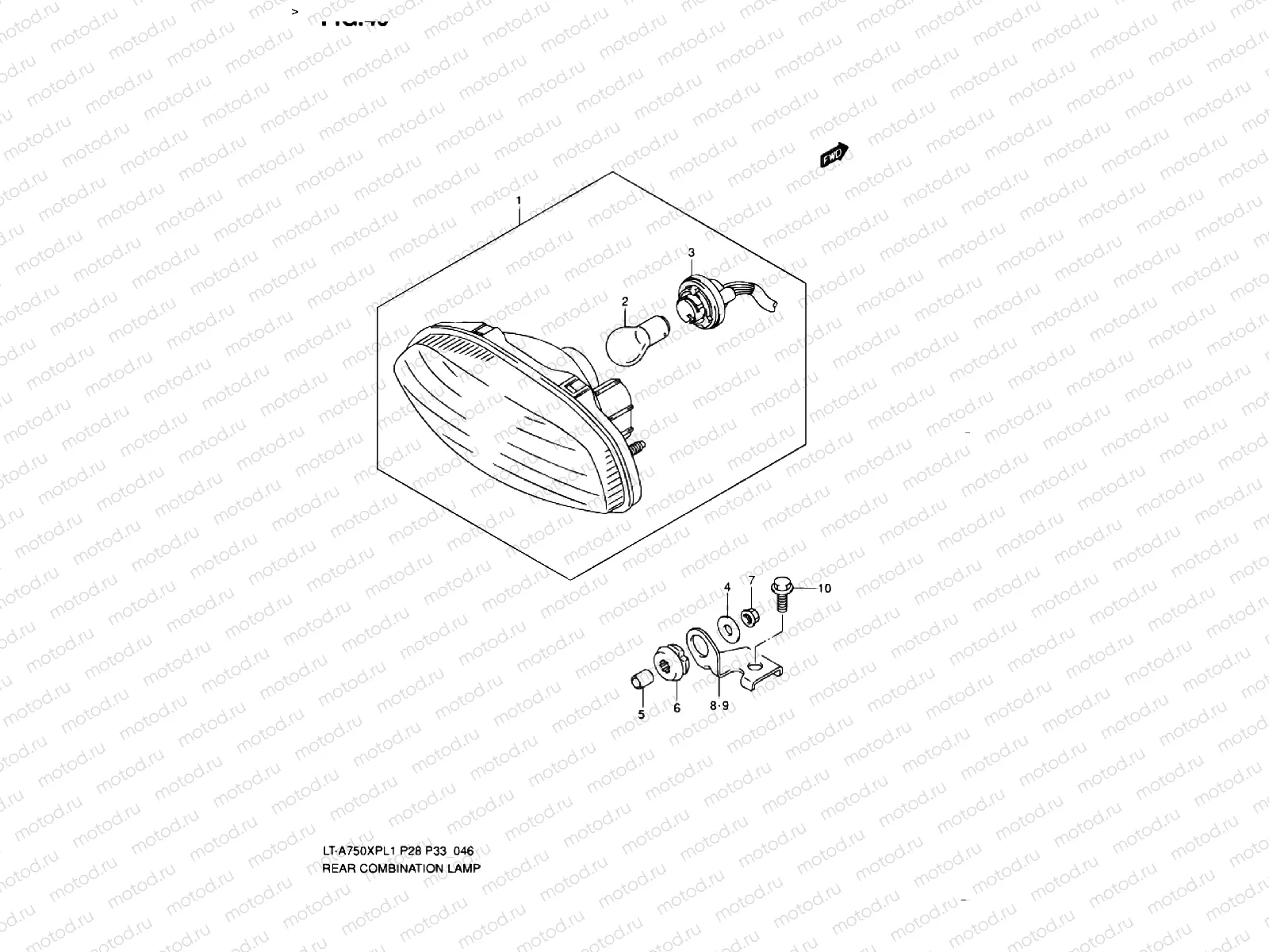 REAR COMBINATION LAMP (LT-A750XPZL1 P33)