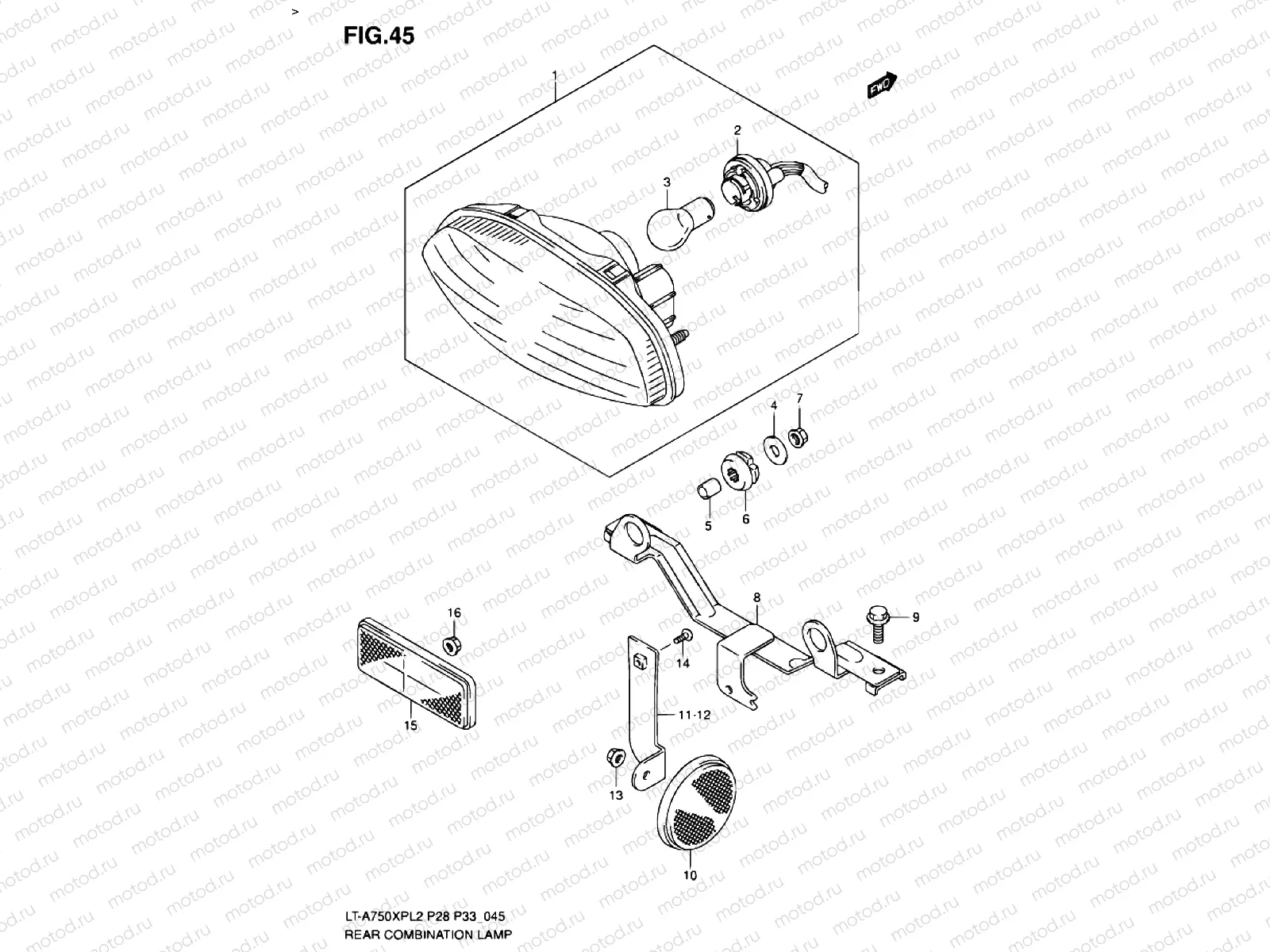 REAR COMBINATION LAMP (LT-A750XPZL2 P28)