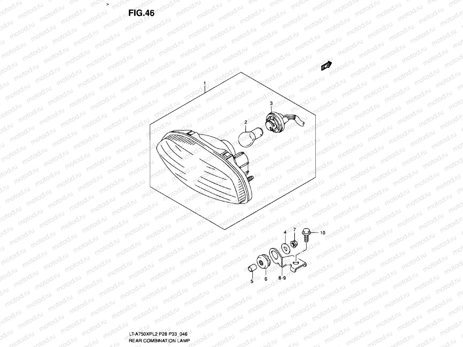 REAR COMBINATION LAMP (LT-A750XPZL2 P33)