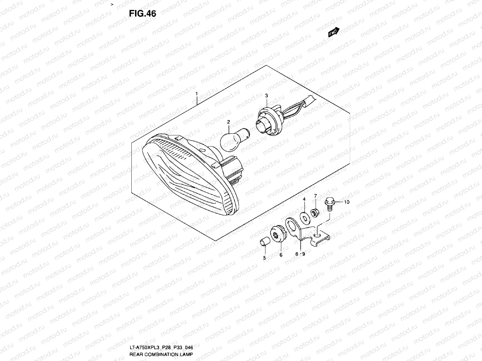 REAR COMBINATION LAMP (LT-A750XPZL3 P33)