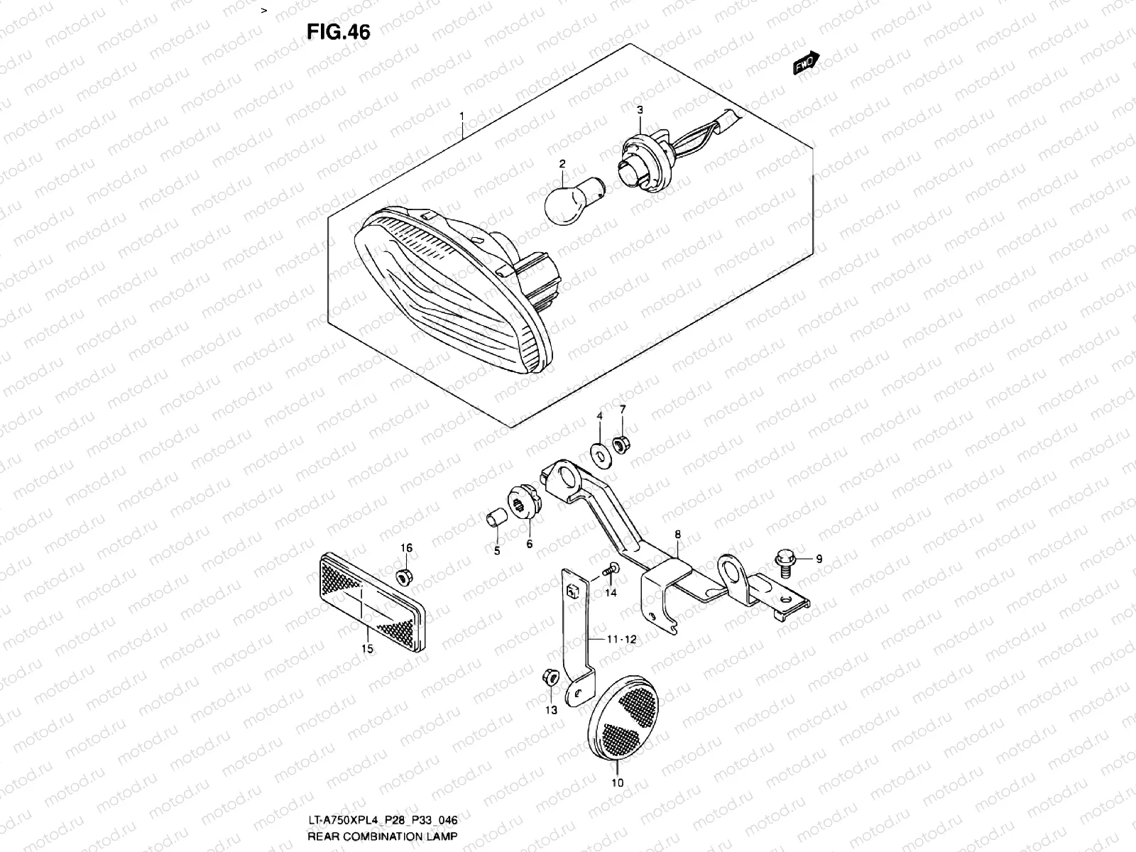 REAR COMBINATION LAMP (LT-A750XPZL4 P28)