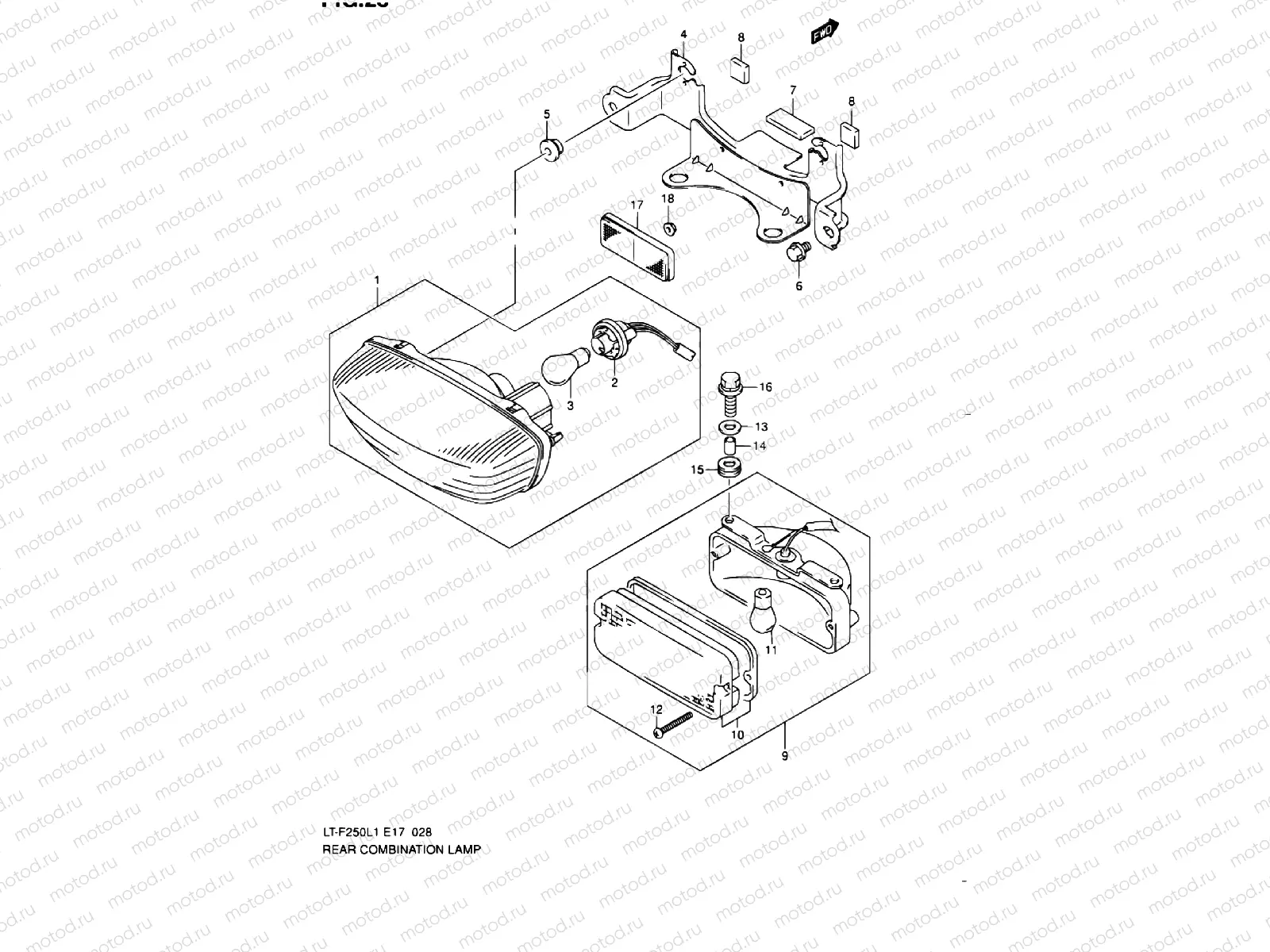 REAR COMBINATION (LT-F250L1 E17)