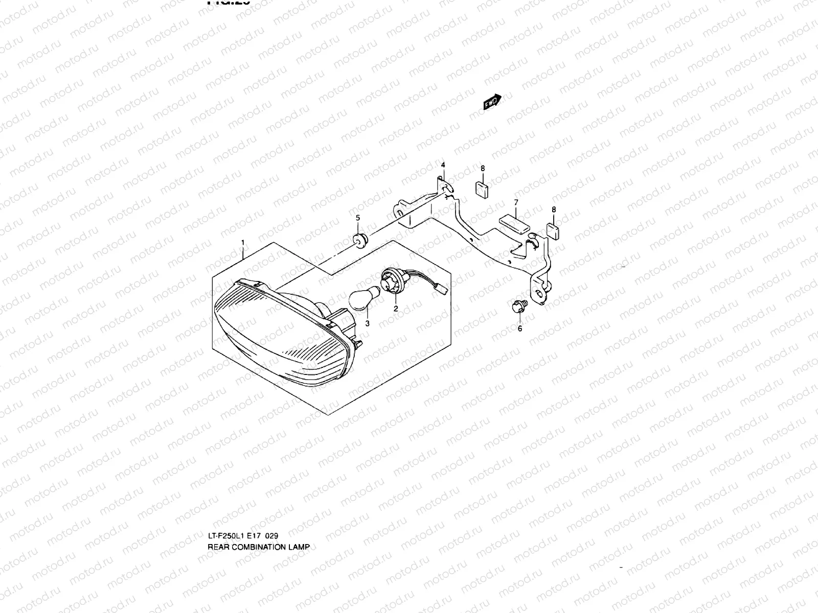 REAR COMBINATION (LT-F250L1 E24)