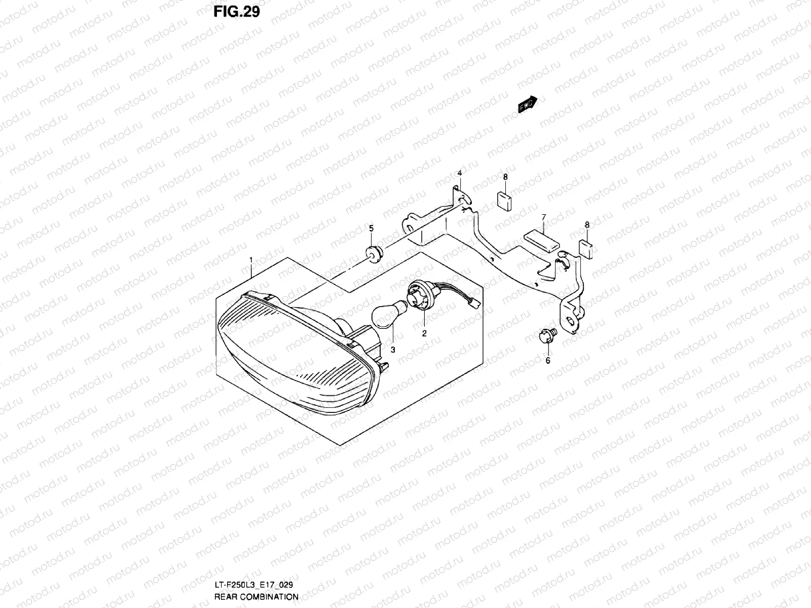 REAR COMBINATION (LT-F250L3 E24)