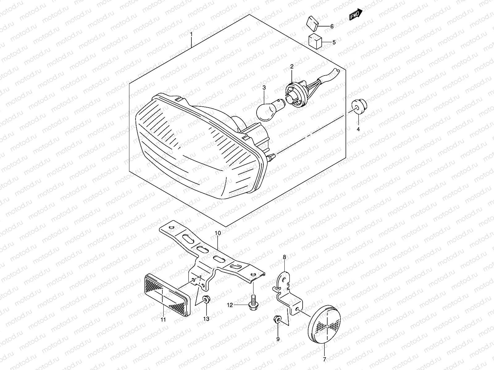 REAR COMBINATION (MODEL K5/K6/K7 E28)