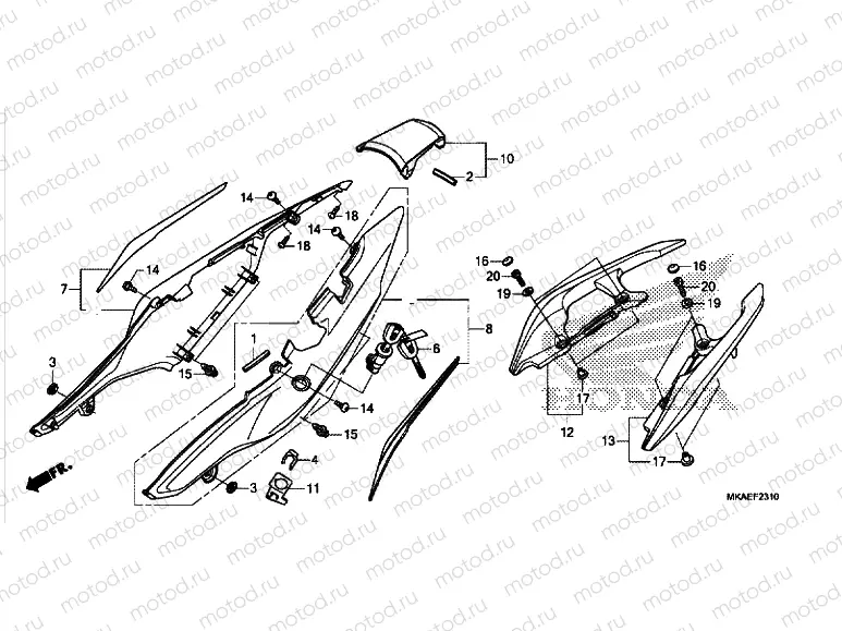REAR COWL FOR NHB70 & NHB73