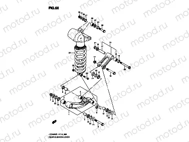 REAR CUSHION LEVER (LT-R450ZL1 E19)