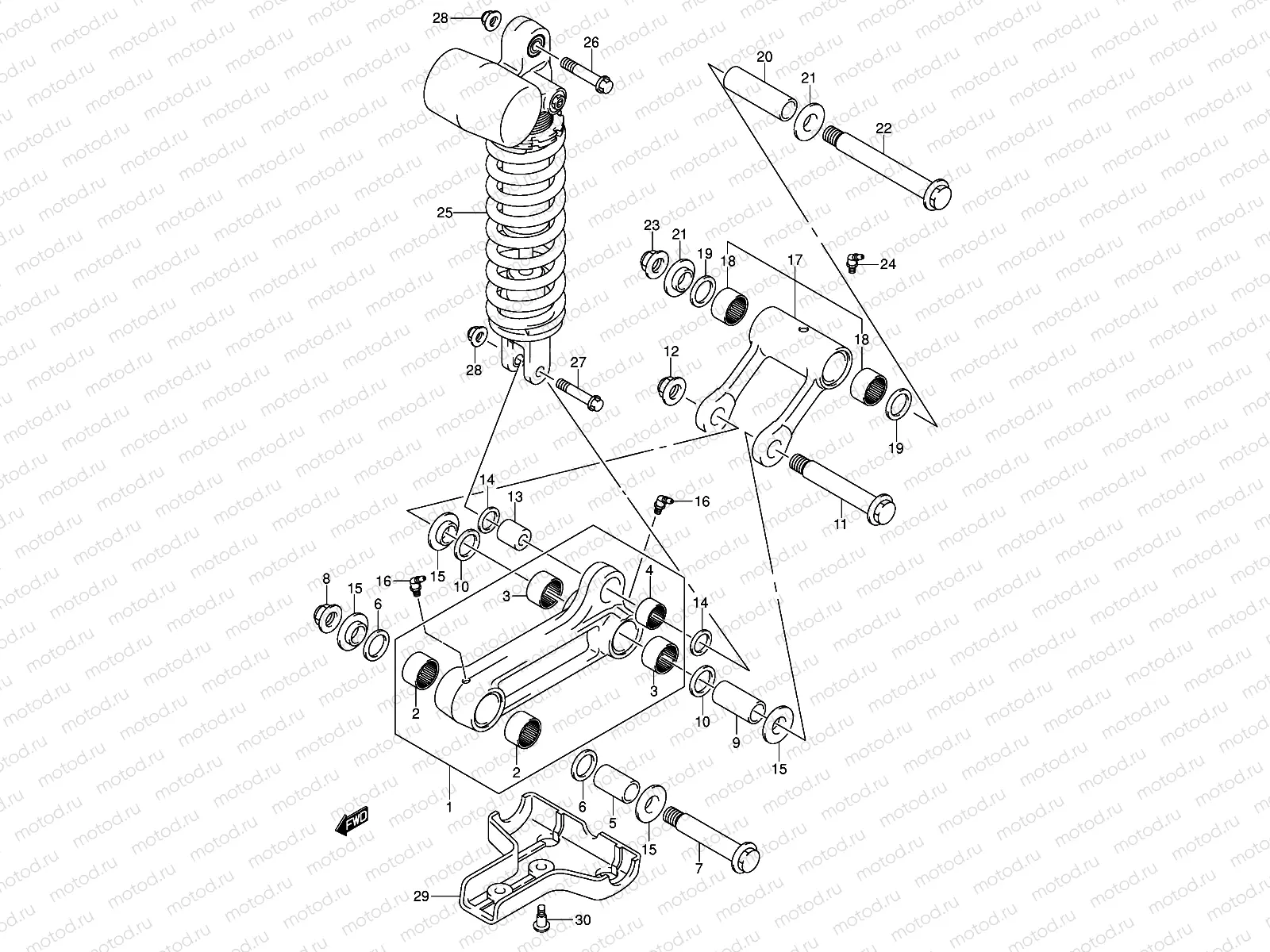 REAR CUSHION LEVER (MODEL K5/K6/K7)