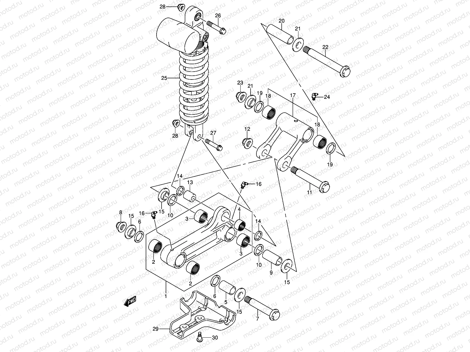 REAR CUSHION LEVER (MODEL K5/K6/K7)