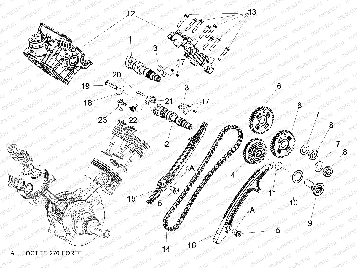 Rear cylinder timing system