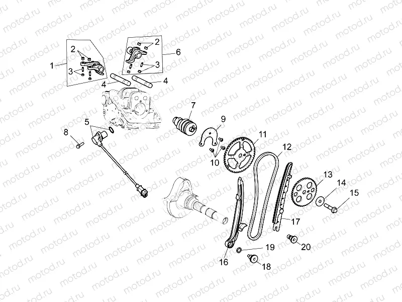 Rear cylinder timing system