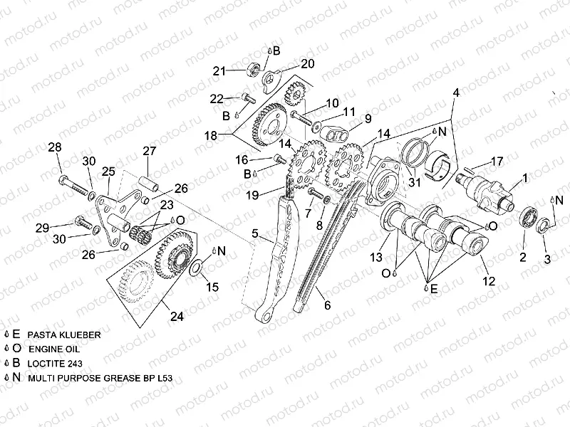 Rear cylinder timing system