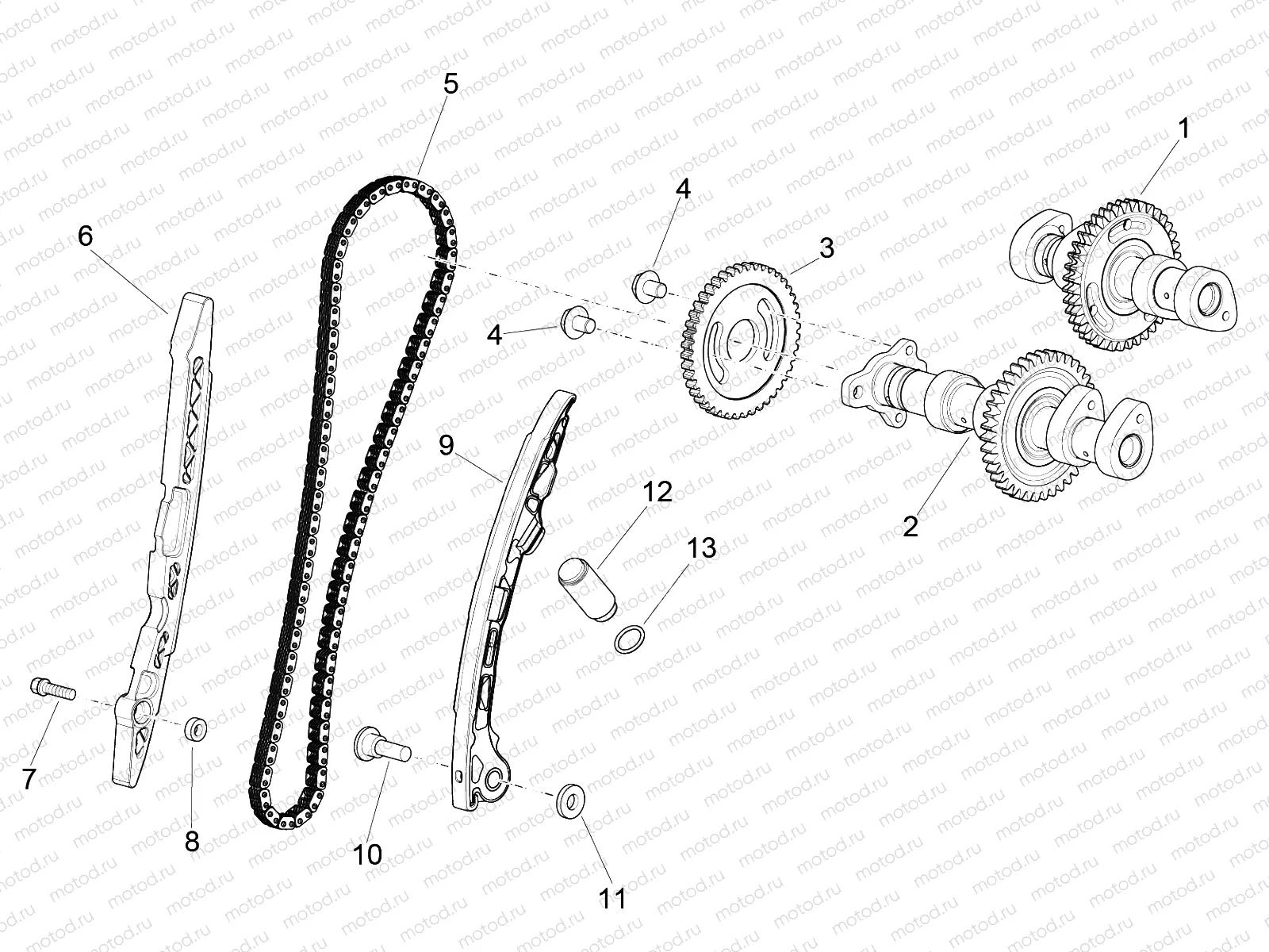 Rear cylinder timing system