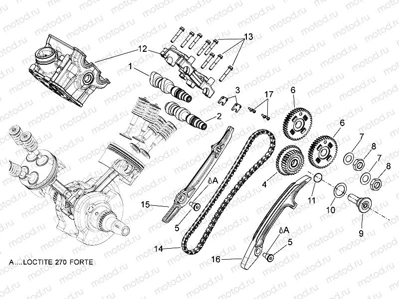 Rear cylinder timing system