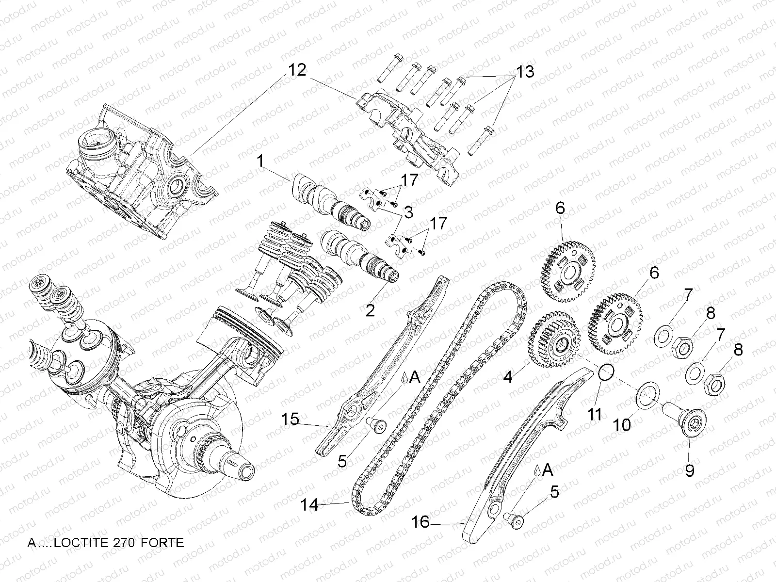 Rear cylinder timing system