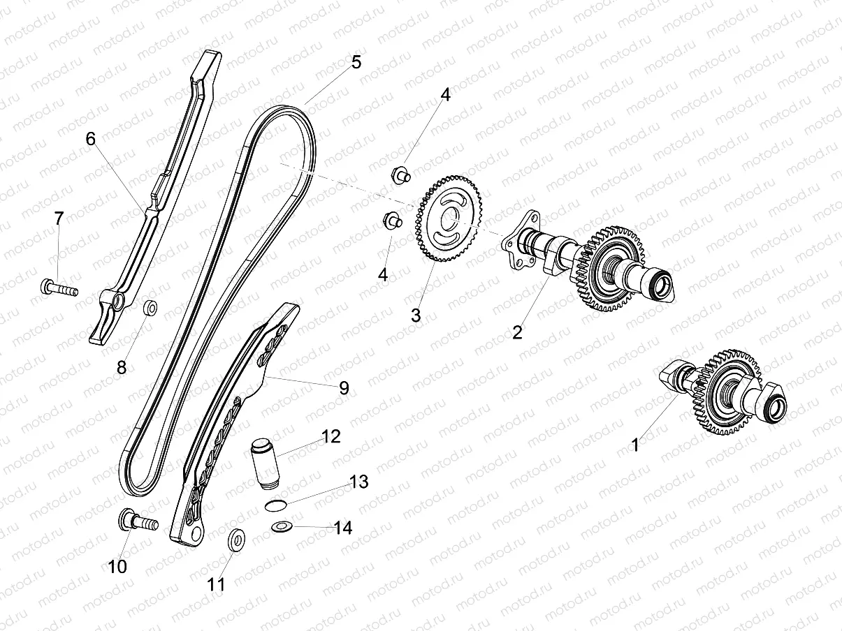 Rear cylinder timing system