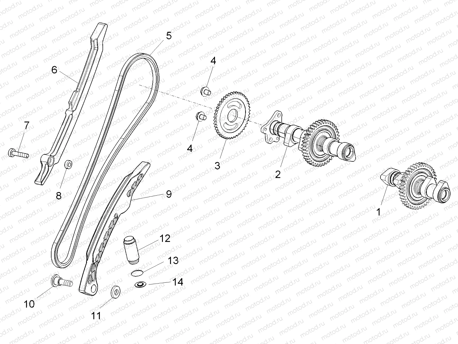 Rear cylinder timing system