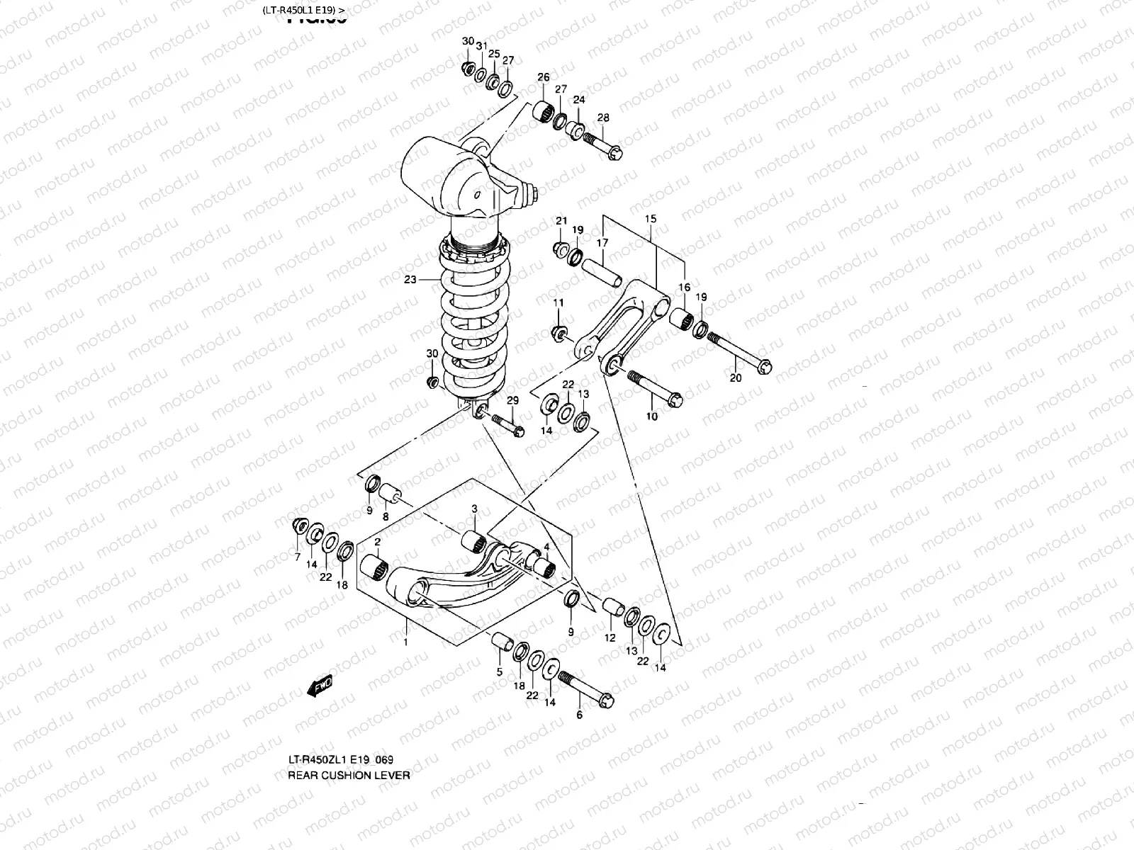 REAR DAMPER (LT-R450L1 E19)