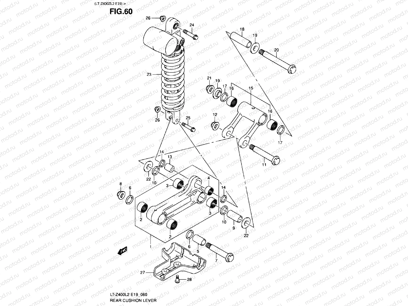REAR DAMPER (LT-Z400ZL2 E19)