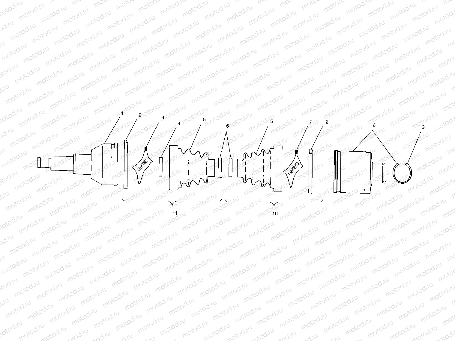 REAR DRIVE SHAFT - A00CH33AC (4959905990B005) | REAR DRIVE SHAFT - A00CH33AC (4959905990B005)