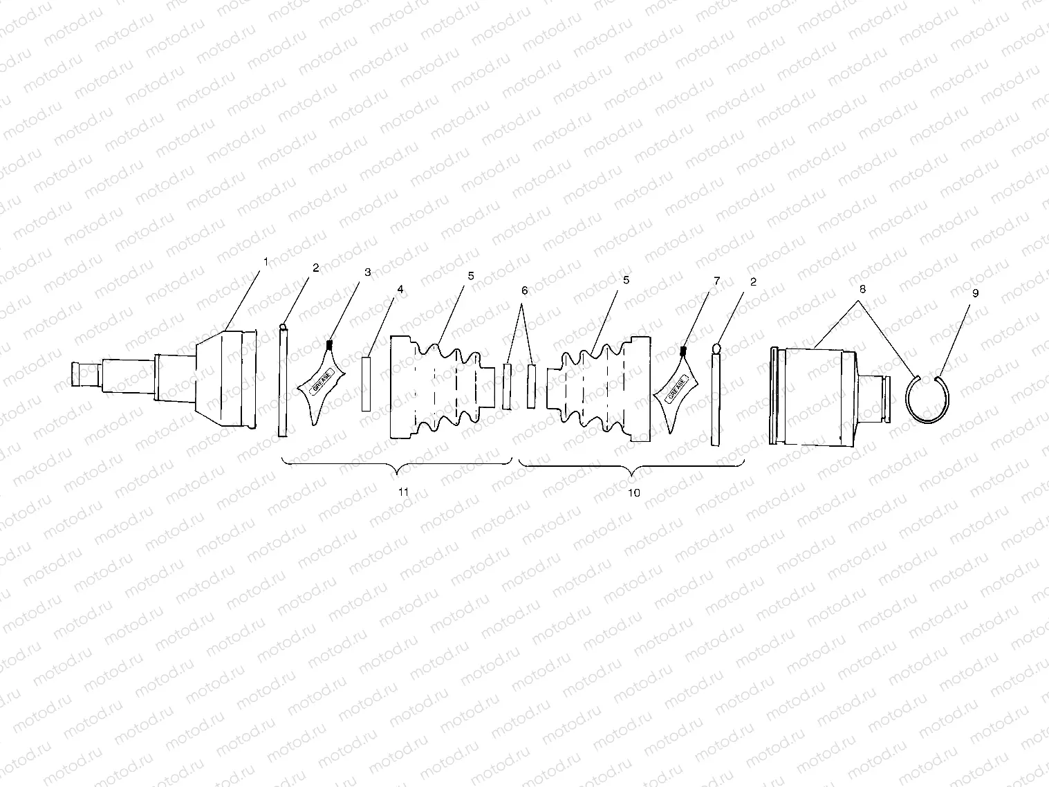 REAR DRIVE SHAFT - A00CH50AA (4954805480B006) | REAR DRIVE SHAFT - A00CH50AA (4954805480B006)