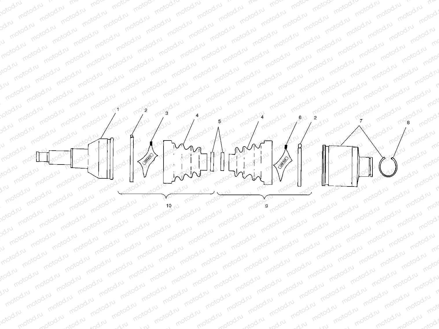 REAR DRIVE SHAFT - A02CH42AA (4968536853B06) | REAR DRIVE SHAFT - A02CH42AA (4968536853B06)