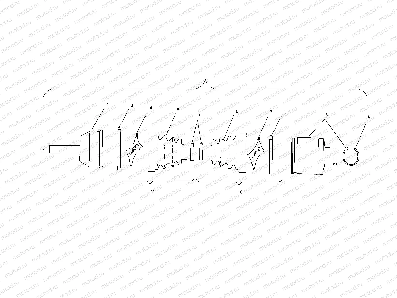 REAR DRIVE SHAFT - A04CH59AF/AH/AJ/AT/AV (4986108610B03) | REAR DRIVE SHAFT - A04CH59AF/AH/AJ/AT/AV (4986108610B03)