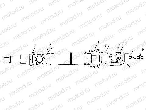 REAR DRIVE SHAFT - A99CH33CB (4945964596b005) | REAR DRIVE SHAFT - A99CH33CB (4945964596b005)